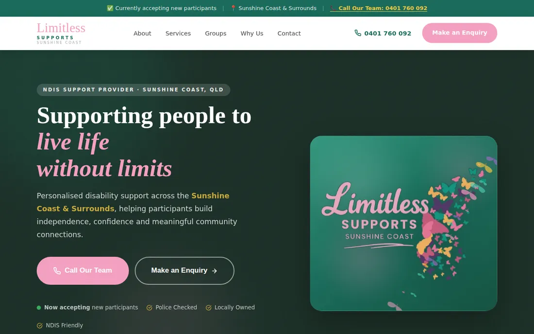 Limitless Supports website